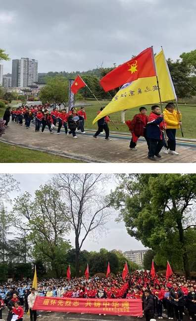 江西安远县东江实验学校组织开展“缅怀先烈志，共铸中华魂”清明祭扫活动