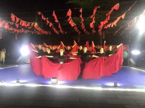 广西南宁：“同心感党恩 银龄献余辉”秋华艺术团庆祝抗战胜利80周年文艺联欢晚会在弘良社区演出