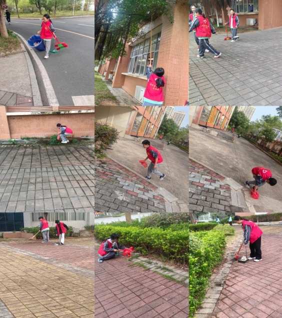 江西信丰二中团委组织校园绿化带清理志愿服务活动