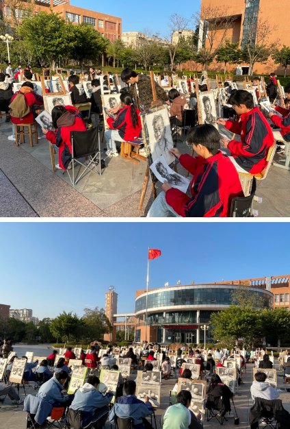 江西信丰二中举办第二十九届校园文化艺术节师生书画作品展