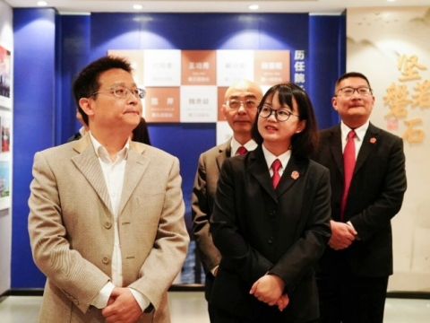 四川遂宁市委宣传部调研射洪法院全国文明单位创建工作