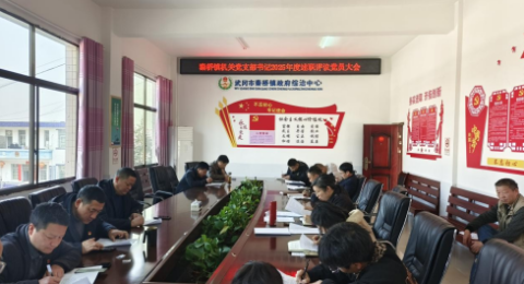 湖南武冈市秦桥镇机关党支部召开党员大会听取支部书记述职