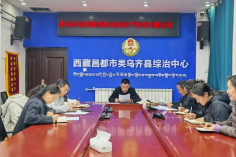 类乌齐县委政法委压紧压实管党治党责任 推动机关全面从严治党提质增效